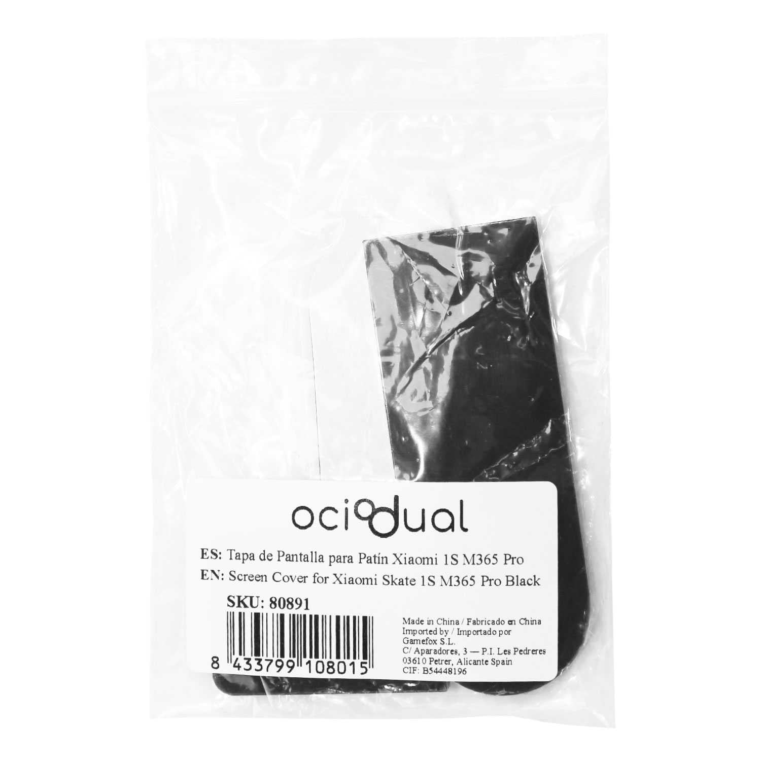 Tapa de Pantalla de Repuesto para Patín Électrico Compatible con Xiaomi 1S M365 Pro Scooter Eléctrico en Negro