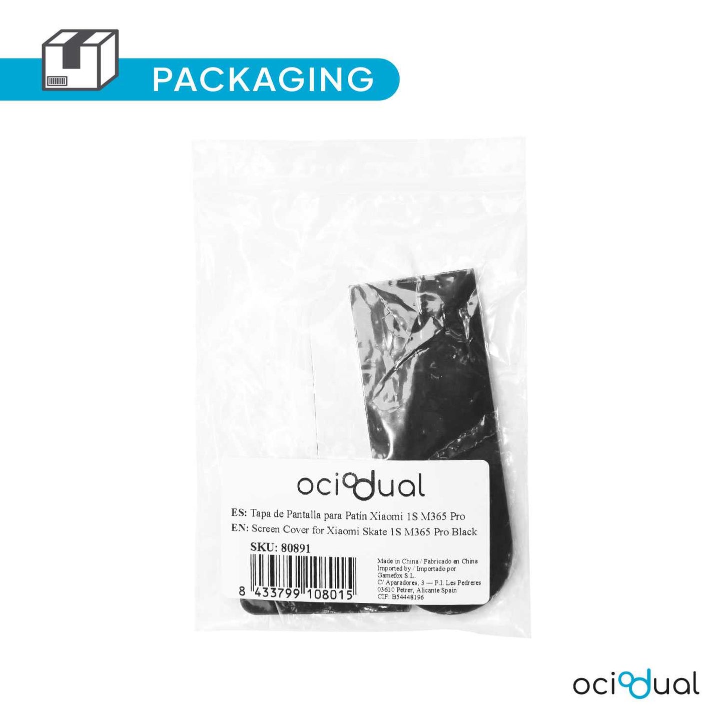 Tapa de Pantalla de Repuesto para Patín Électrico Compatible con Xiaomi 1S M365 Pro Scooter Eléctrico en Negro