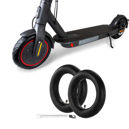 2 Camaras de Aire 10x2 Pulgadas Compatible con Patinete Electrico Xiaomi Scooter 1S/Essential/M365/Pro/Pro2 Recambio Camara Neumatico Negro