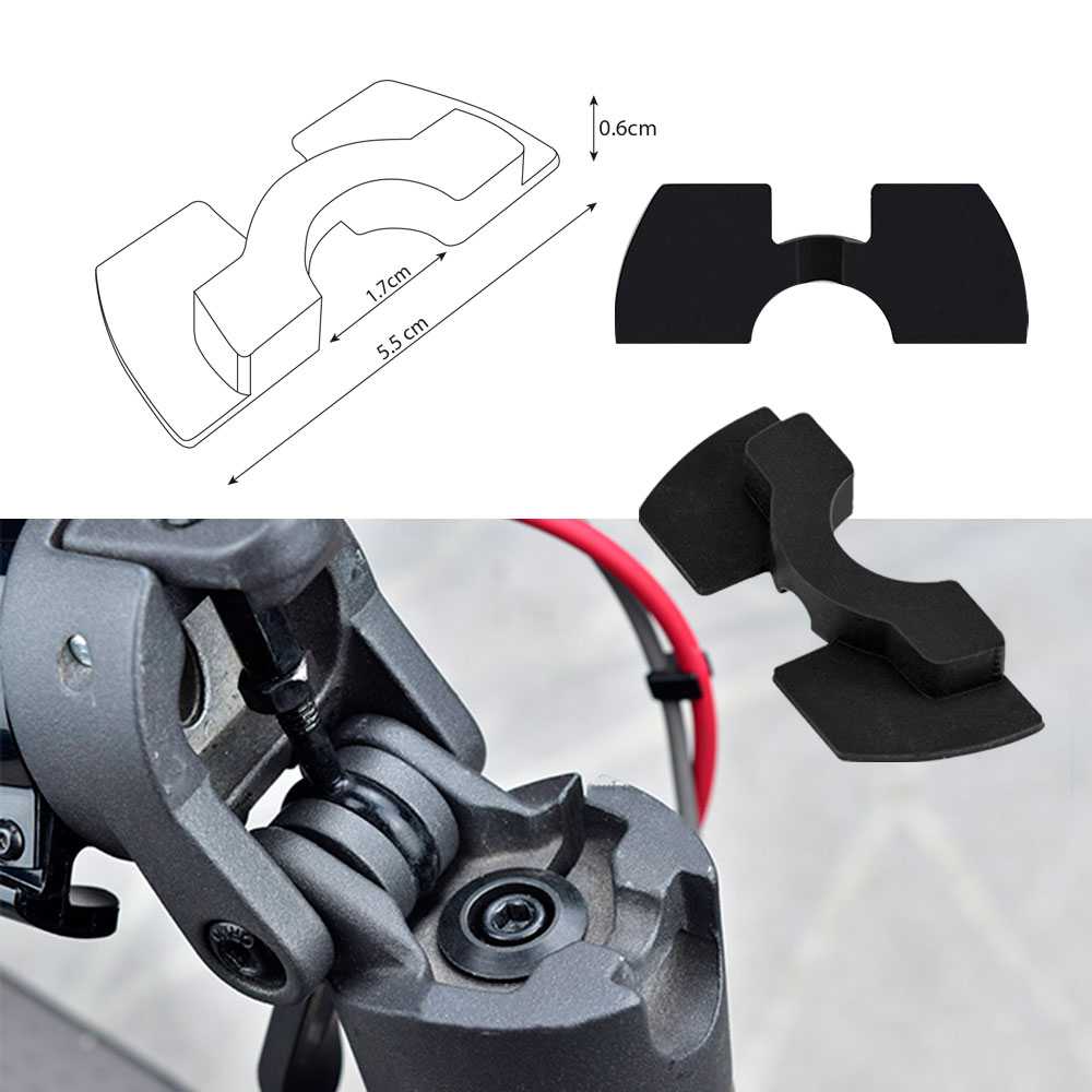 3x Amortiguadores Gomas Antivibración Negras Compatible con Patinete Xiaomi M365, Piezas de Recambio Goma Reduccion de Vibracion