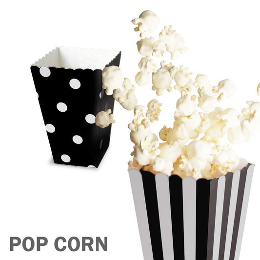 Bolsas Carton 18pcs para Baby shower, Cajas para Fiestas, Navidad Y Cumpleaños,  Bolsas de Palomitas, retro box, Patatas, Nuggets, Cajas de Dulces.