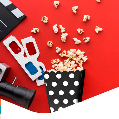 Bolsas Carton 18pcs para Baby shower, Cajas para Fiestas, Navidad Y Cumpleaños,  Bolsas de Palomitas, retro box, Patatas, Nuggets, Cajas de Dulces.