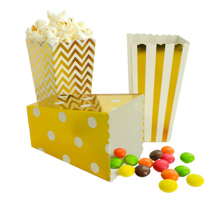 Bolsas Carton 18pcs para Baby shower, Cajas para Fiestas, Navidad Y Cumpleaños,  Bolsas de Palomitas, retro box, Patatas, Nuggets, Cajas de Dulces.
