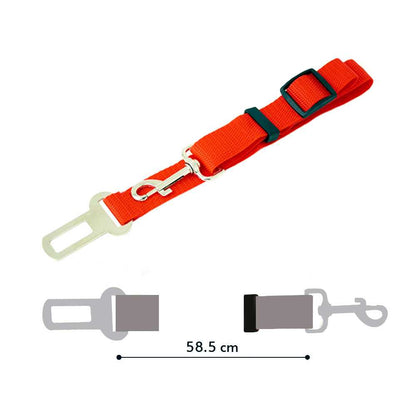 Cinturon de Seguridad para Mascotas, Cinturon ajustable de Nylon para Trasportar Mascotas, cinturon para mascotas asiento coche Rojo