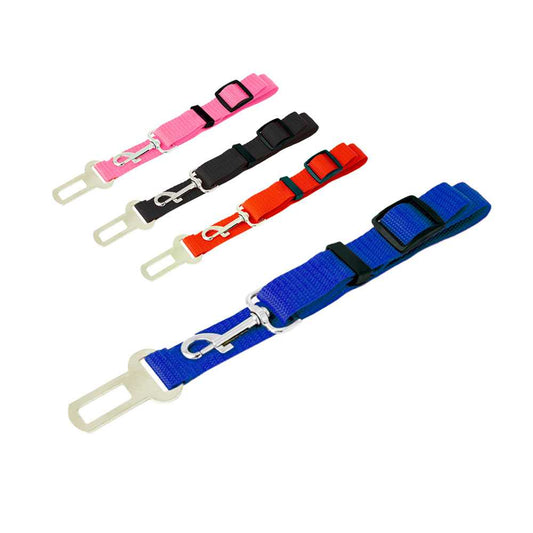 Cinturon de Seguridad para Mascotas, Cinturon ajustable de Nylon para Trasportar Mascotas, cinturon para mascotas asiento coche Azul