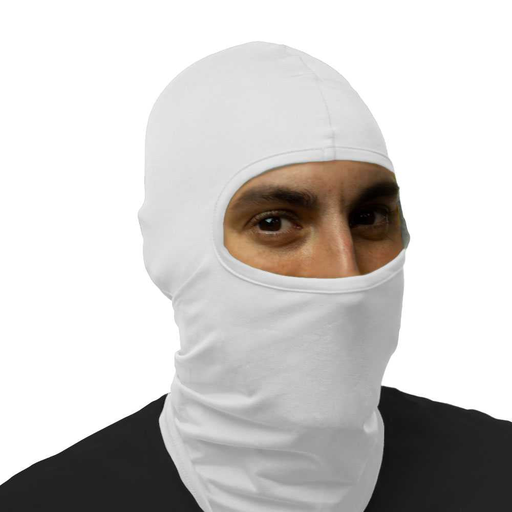 Pasamontañas Bufanda Protector UV Blanco para Deportes al Aire Libre Esqui Dias Frios Invierno Airsoft Paintball
