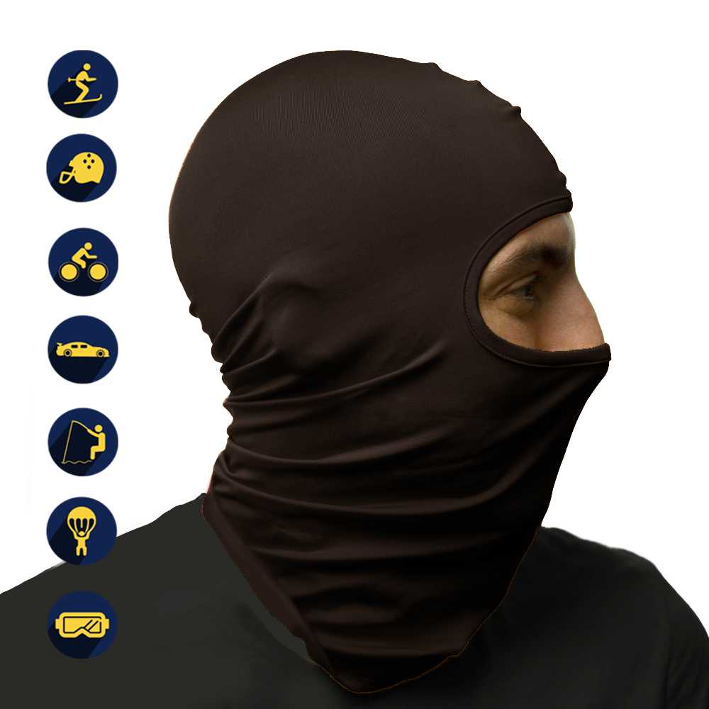 Pasamontañas Bufanda Protector UV Negro para Deportes al Aire Libre Esqui Dias Frios Invierno Airsoft Paintball