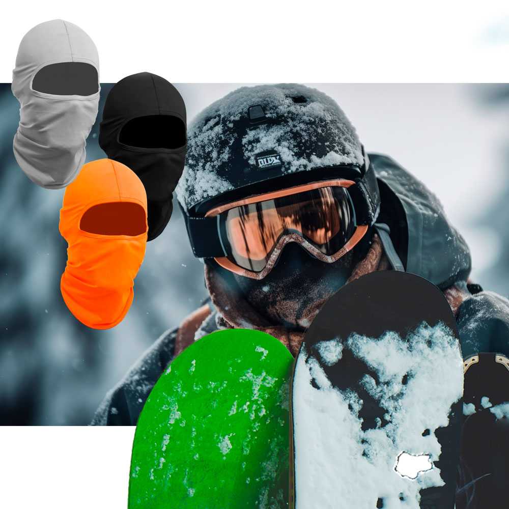 Pasamontañas Bufanda Protector UV Negro para Deportes al Aire Libre Esqui Dias Frios Invierno Airsoft Paintball