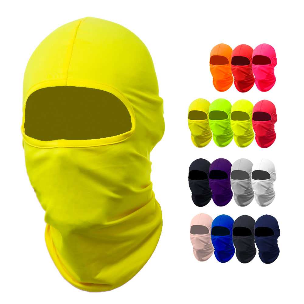 Pasamontañas Bufanda Protector UV Amarillo para Deportes al Aire Libre Esqui Dias Frios Invierno Airsoft Paintball