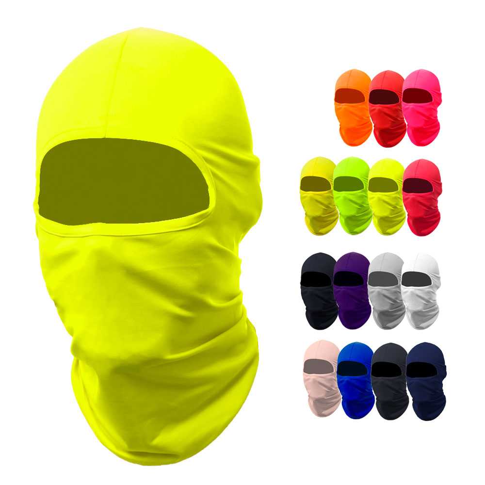 Pasamontañas Bufanda Protector UV Amarillo Fluorescente para Deportes al Aire Libre Esqui Dias Frios Invierno Airsoft Paintball