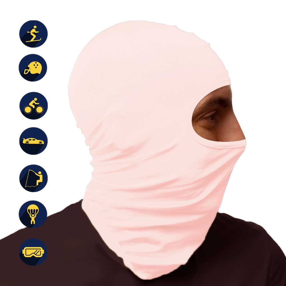 Pasamontañas Bufanda Protector UV Rosa Claro para Deportes al Aire Libre Esqui Dias Frios Invierno Airsoft Paintball