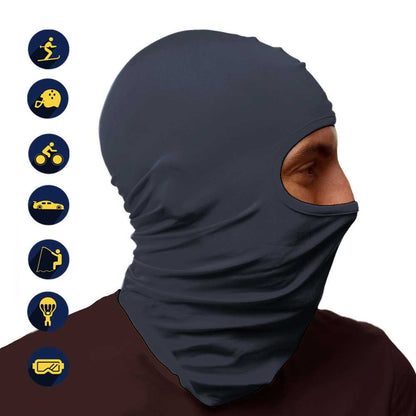 Pasamontañas Bufanda Protector UV Gris Oscuro para Deportes al Aire Libre Esqui Dias Frios Invierno Airsoft Paintball