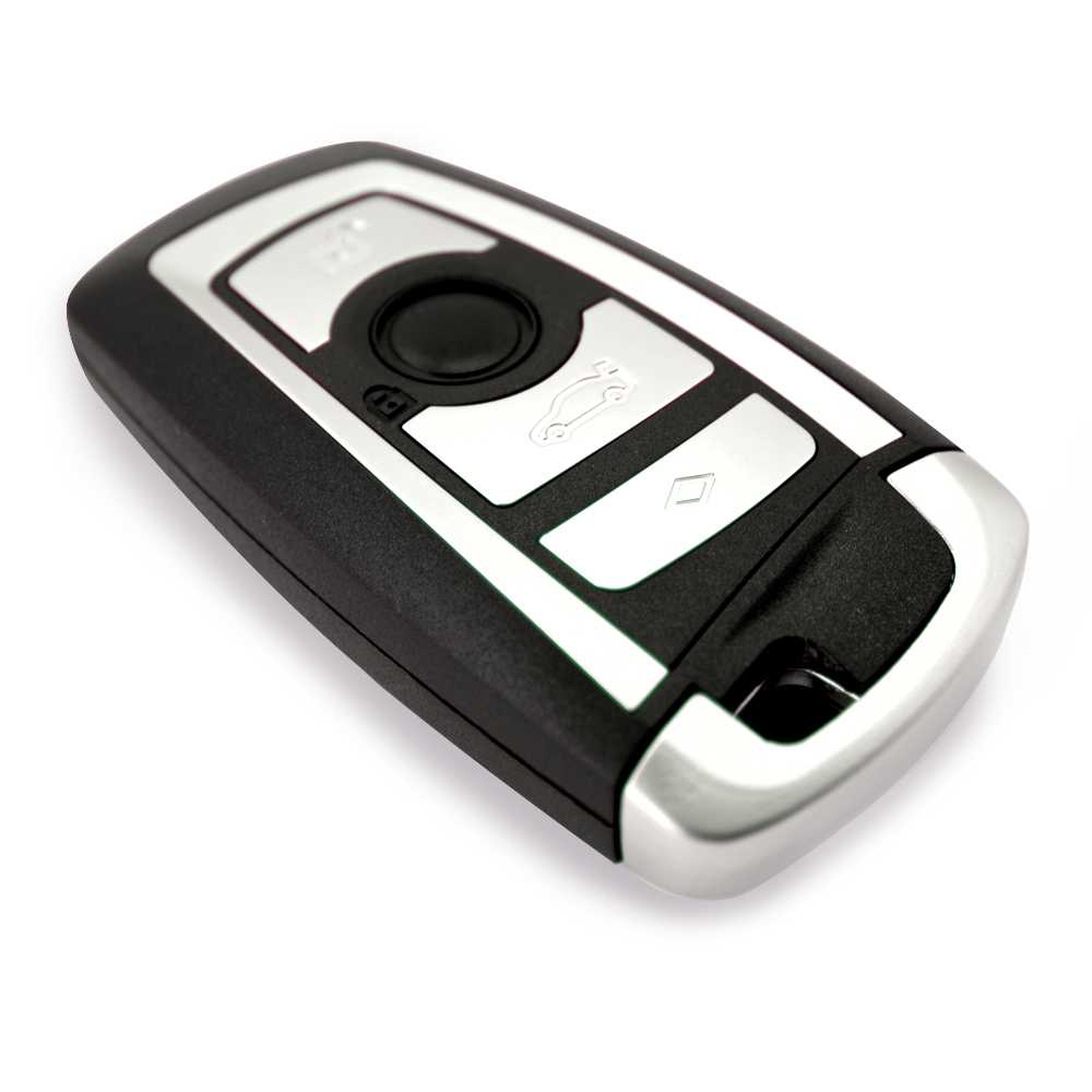 Carcasa Llave de Mando 4 Botones Compatible con BMW CAS4 F 3 5 7 Series E90 E92 E93 X5 F10 F20 F30 F40