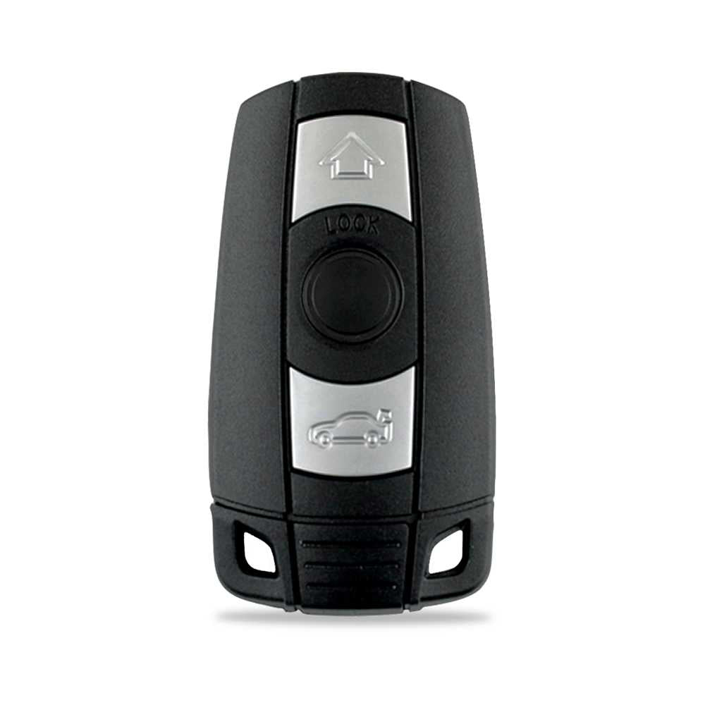 Carcasa Llave de Mando 3 Botones Compatible con BMW 1 3 5 Series 120 E60 E61 E70 E81 E87 E90 E91 E92 320 X1 X5 X6 Z4 (Solo Keyless Go)