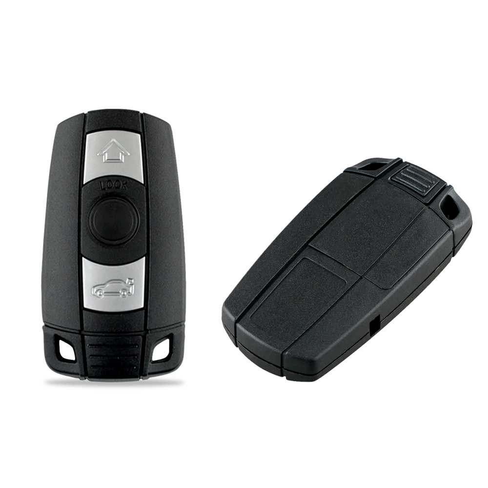 Carcasa Llave de Mando 3 Botones Compatible con BMW 1 3 5 Series 120 E60 E61 E70 E81 E87 E90 E91 E92 320 X1 X5 X6 Z4 (Solo Keyless Go)