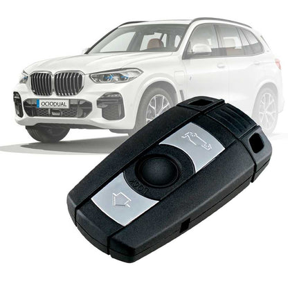 Carcasa Llave de Mando 3 Botones Compatible con BMW 1 3 5 Series 120 E60 E61 E70 E81 E87 E90 E91 E92 320 X1 X5 X6 Z4 (Solo Keyless Go)