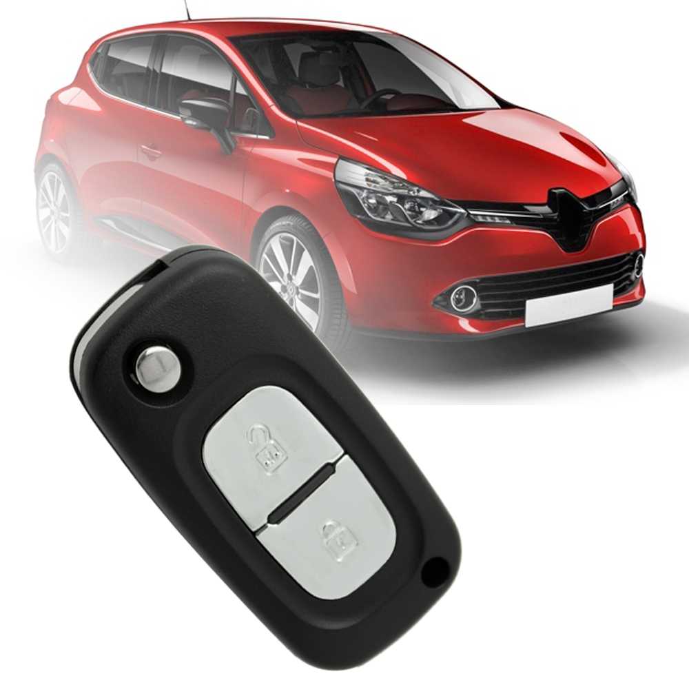 Carcasa Llave de Mando 2 Botones Compatible con Renault Clio Kangoo Master Modus Trafic Twingo Wind