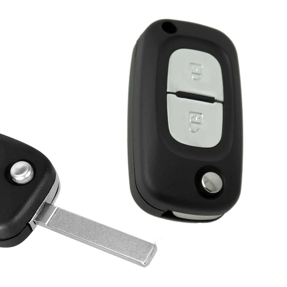 Carcasa Llave de Mando 2 Botones Compatible con Renault Clio Kangoo Master Modus Trafic Twingo Wind