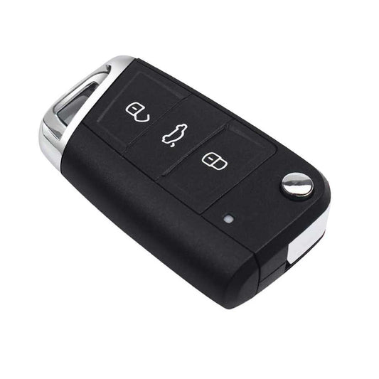 Carcasa Llave de Mando 3 Botones Compatible con Golf 7 GTI MK7 Skoda Octavia A7 Seat