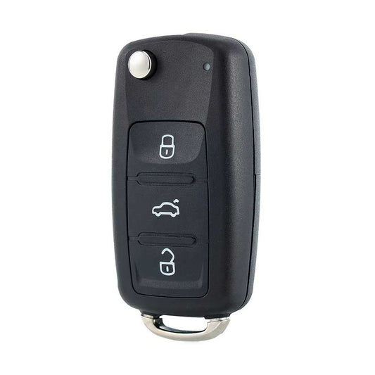 Carcasa Llave de Mando 3 Botones Compatible con Golf Mk6 T1guan Polo Passat CC Seat Skoda Octavia