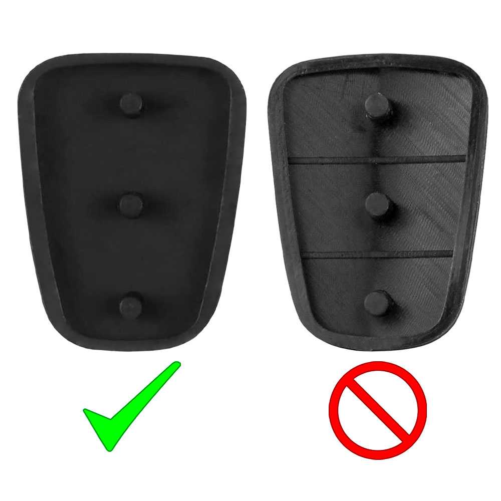 Botonera para Carcasa Llave de Mando 3 Botones Negro Compatible con Hyundai y Kia