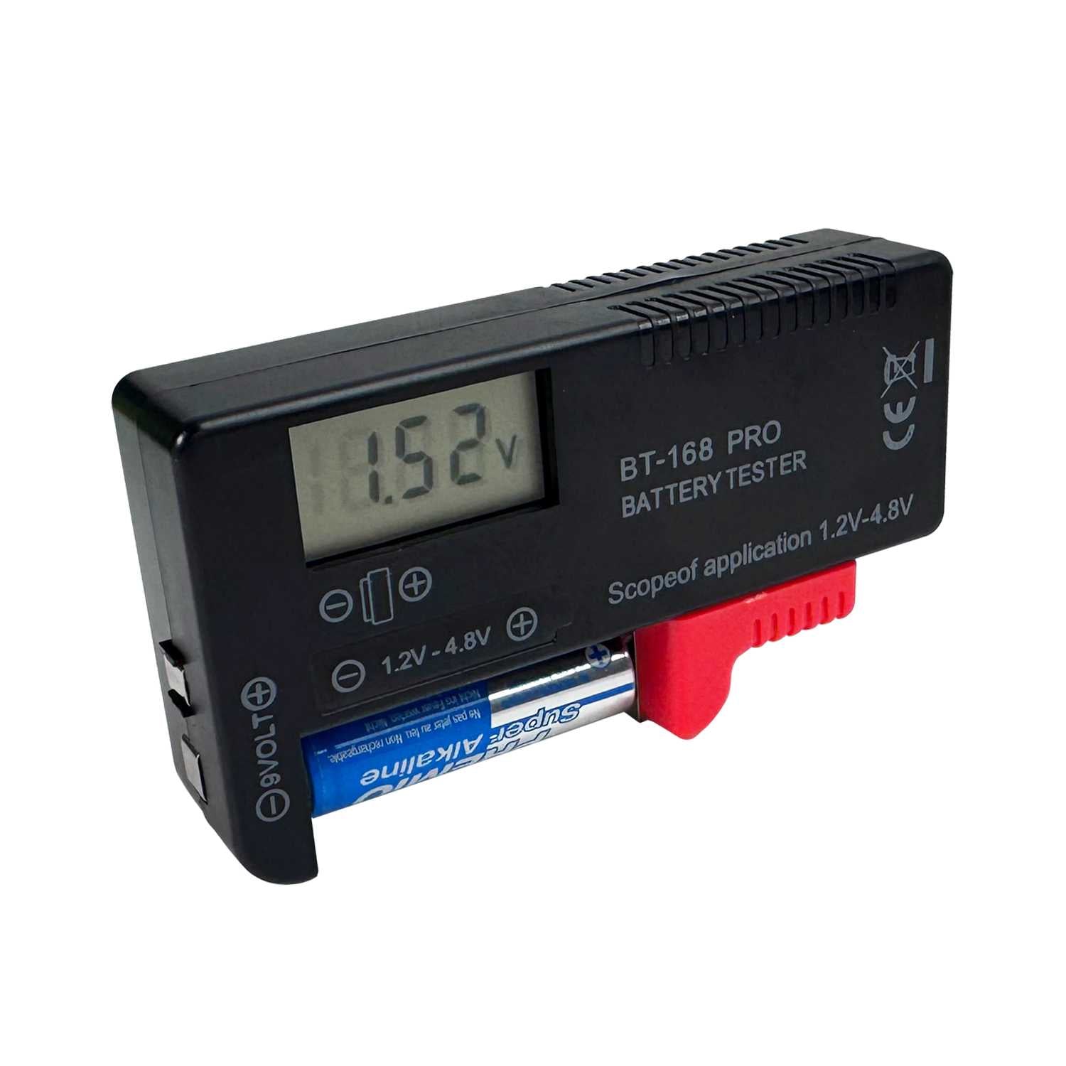 Probador Digital de Baterías BT-168 PRO, Comprobador de Pilas AAA C D 9V 1.5V 18650 14500, Baterías de litio