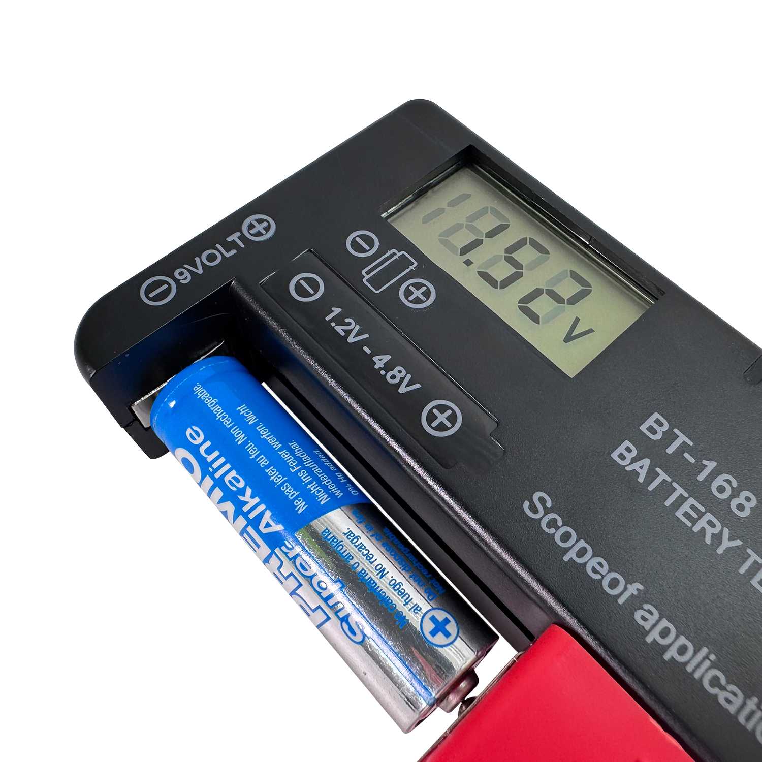 Probador Digital de Baterías BT-168 PRO, Comprobador de Pilas AAA C D 9V 1.5V 18650 14500, Baterías de litio