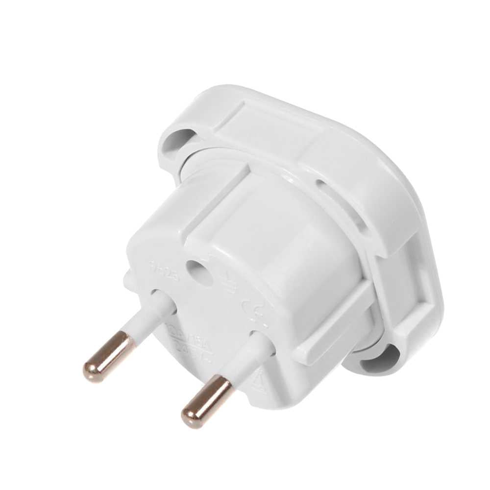 Adaptador de Enchufe UK a EU, Convertidor de 3 Pines a 2 Pines, Tipo G a Tipo C,E y F, Blanco