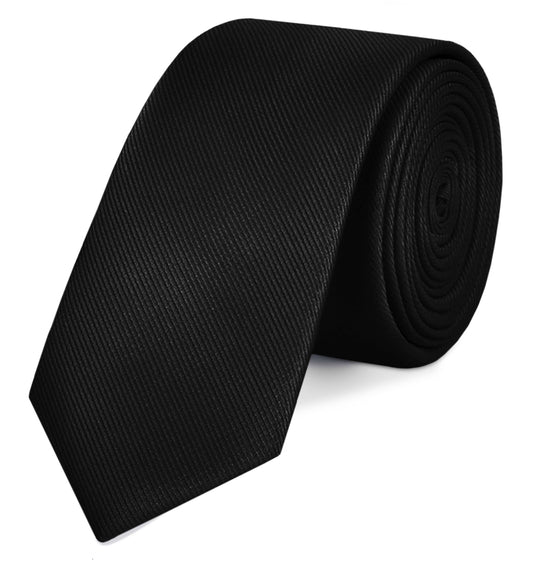 OcioDual Corbata Negra, Corbata Hombre, Clásica, Elegante para Celebraciones, Eventos, Corbatas Bodas, Fiestas, Empresarios,