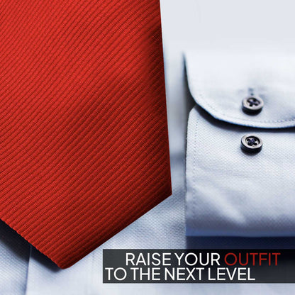 OcioDual Corbata Roja, Corbata Hombre, Clásica, Elegante para Celebraciones, Eventos, Corbatas Bodas, Fiestas, Empresarios,