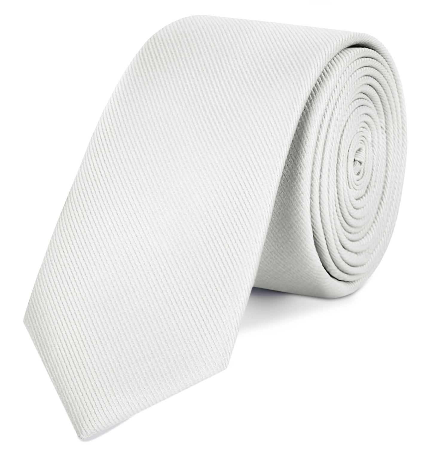 OcioDual Corbata Blanca Hombre, Corbatas de Hombre Modernas, Corbata Elegante Patrón Diagonal para Traje de Boda, Negocios,
