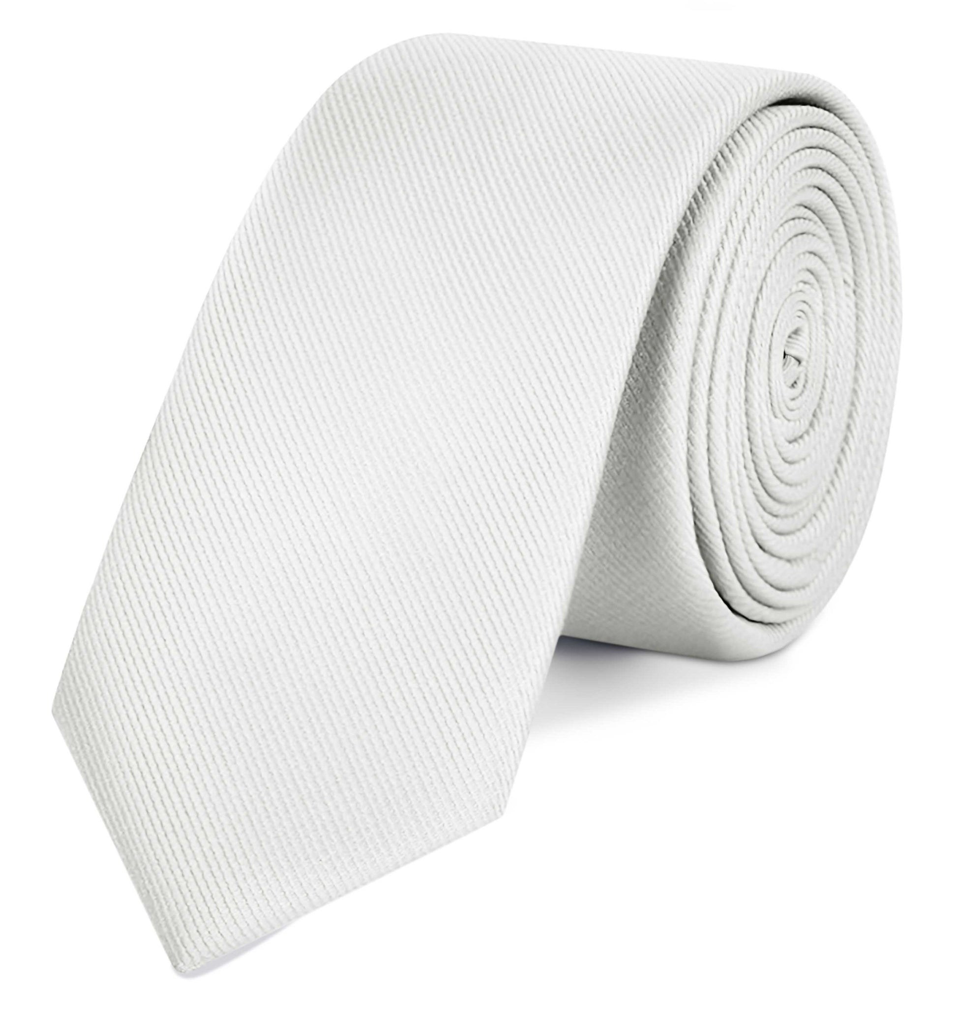 OcioDual Corbata Blanca Hombre, Corbatas de Hombre Modernas, Corbata Elegante Patrón Diagonal para Traje de Boda, Negocios,