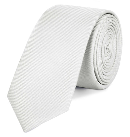 OcioDual Corbata Blanca Hombre, Corbatas de Hombre Modernas, Corbata Elegante Patrón Diagonal para Traje de Boda, Negocios,