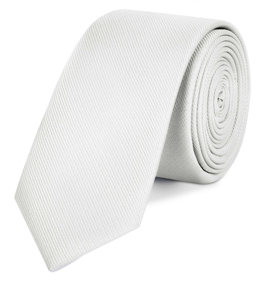 OcioDual Corbata Blanca Hombre, Corbatas de Hombre Modernas, Corbata Elegante Patrón Diagonal para Traje de Boda, Negocios,
