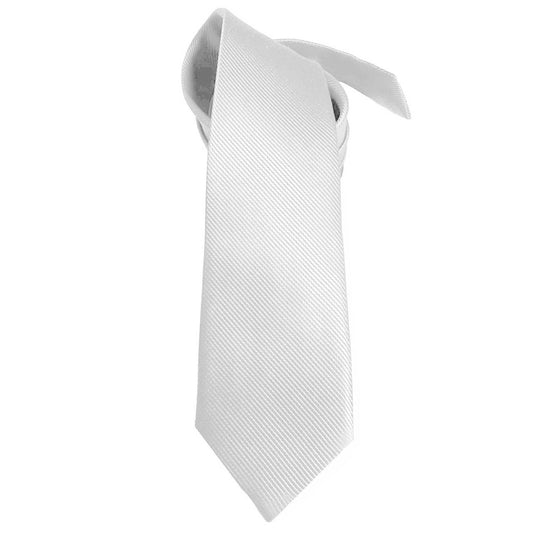 OcioDual Corbata Blanca Hombre, Corbatas de Hombre Modernas, Corbata Elegante Patrón Diagonal para Traje de Boda, Negocios,