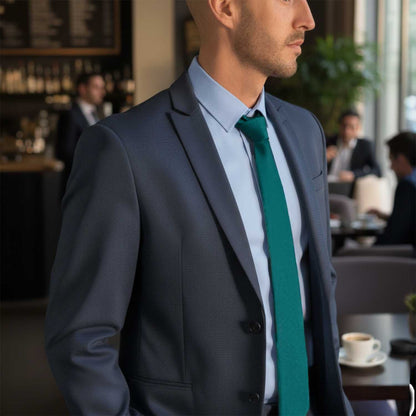 OcioDual Corbata Verde Hombre, Corbatas de Hombre Modernas, Corbata Elegante Patrón Diagonal para Traje de Boda, Negocios,