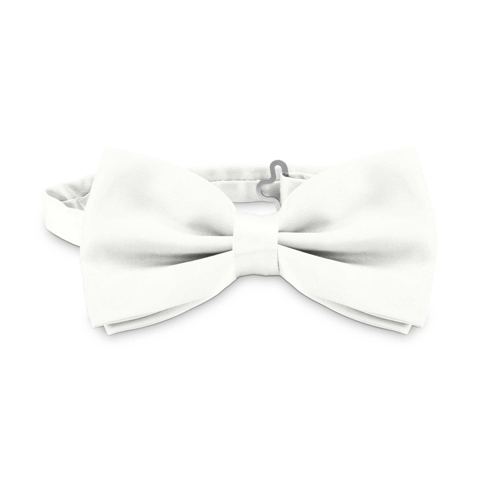 Pajarita Elegante para Hombre de color Nacar Diseño Unicolor con Cierre de Gancho Clip Ajustable, 12cm x 6cm, Celebraciones, Fiestas, Trabajo, Bodas y Eventos