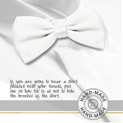 Pajarita Elegante para Hombre de color Nacar Diseño Unicolor con Cierre de Gancho Clip Ajustable, 12cm x 6cm, Celebraciones, Fiestas, Trabajo, Bodas y Eventos