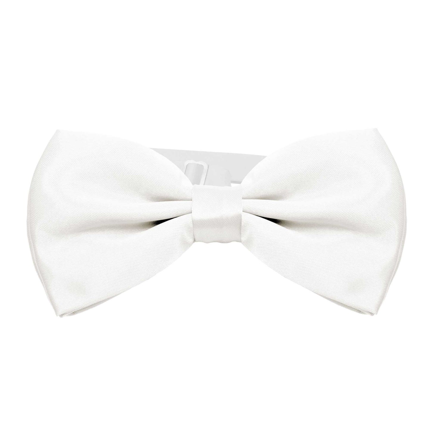 Pajarita Elegante para Hombre de color Nacar Diseño Unicolor con Cierre de Gancho Clip Ajustable, 12cm x 6cm, Celebraciones, Fiestas, Trabajo, Bodas y Eventos