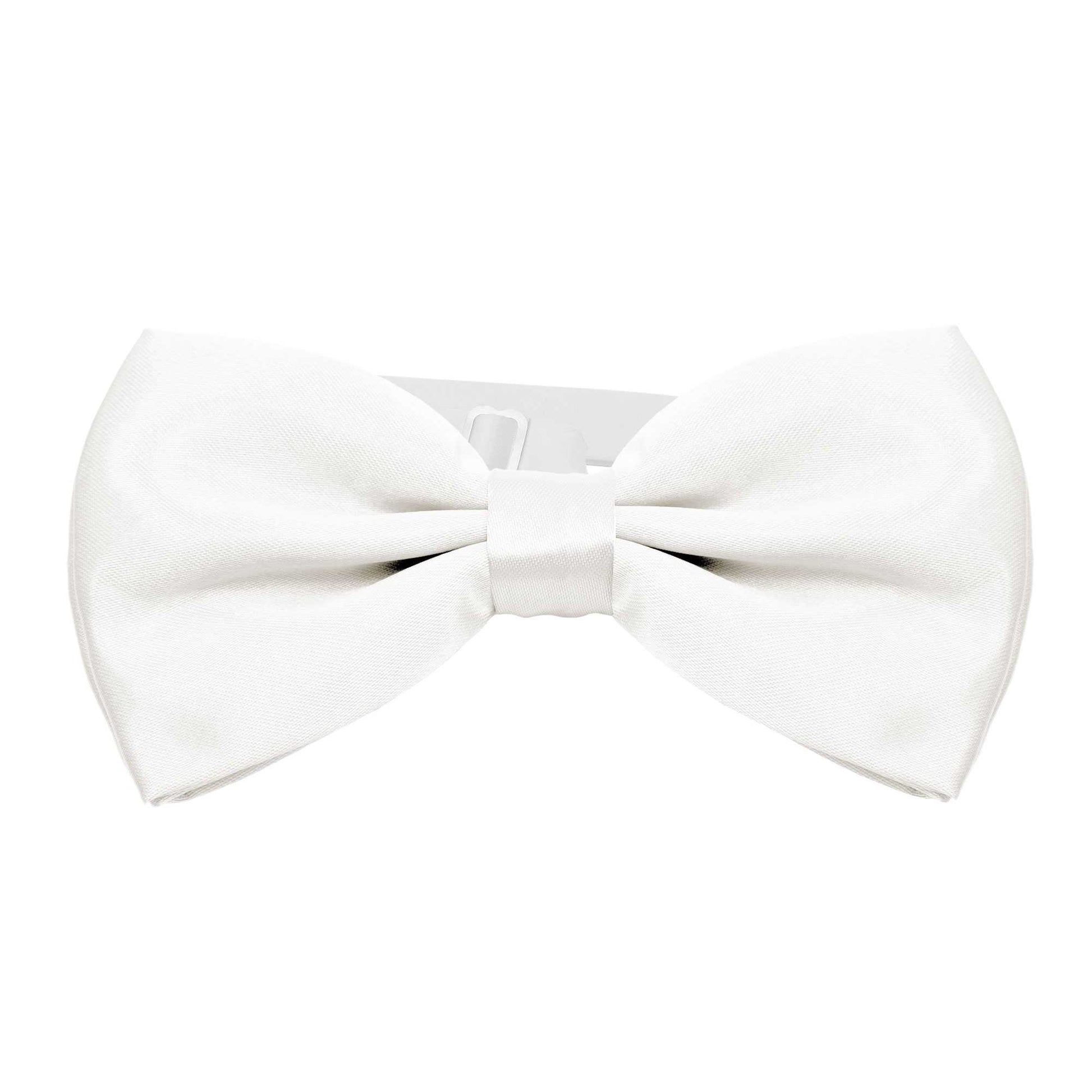 Pajarita Elegante para Hombre de color Nacar Diseño Unicolor con Cierre de Gancho Clip Ajustable, 12cm x 6cm, Celebraciones, Fiestas, Trabajo, Bodas y Eventos