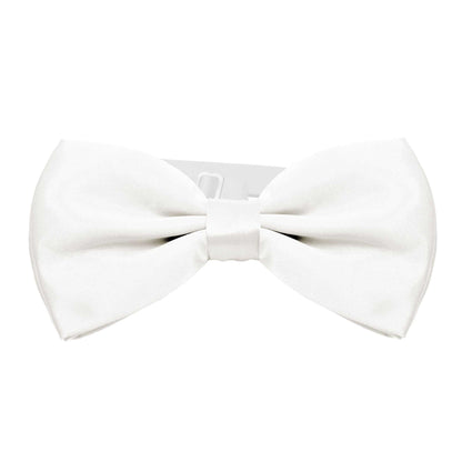 Pajarita Elegante para Hombre de color Nacar Diseño Unicolor con Cierre de Gancho Clip Ajustable, 12cm x 6cm, Celebraciones, Fiestas, Trabajo, Bodas y Eventos