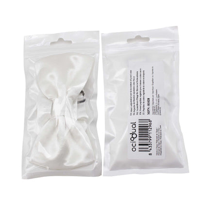 Pajarita Elegante para Hombre de color Nacar Diseño Unicolor con Cierre de Gancho Clip Ajustable, 12cm x 6cm, Celebraciones, Fiestas, Trabajo, Bodas y Eventos