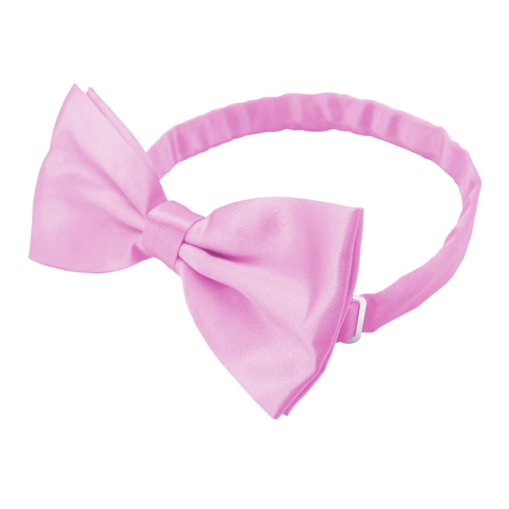 Pajarita Elegante para Hombre de color Rosa Claro Diseño Unicolor con Cierre de Gancho Clip Ajustable, 12cm x 6cm, Celebraciones, Fiestas, Trabajo, Bodas y Eventos