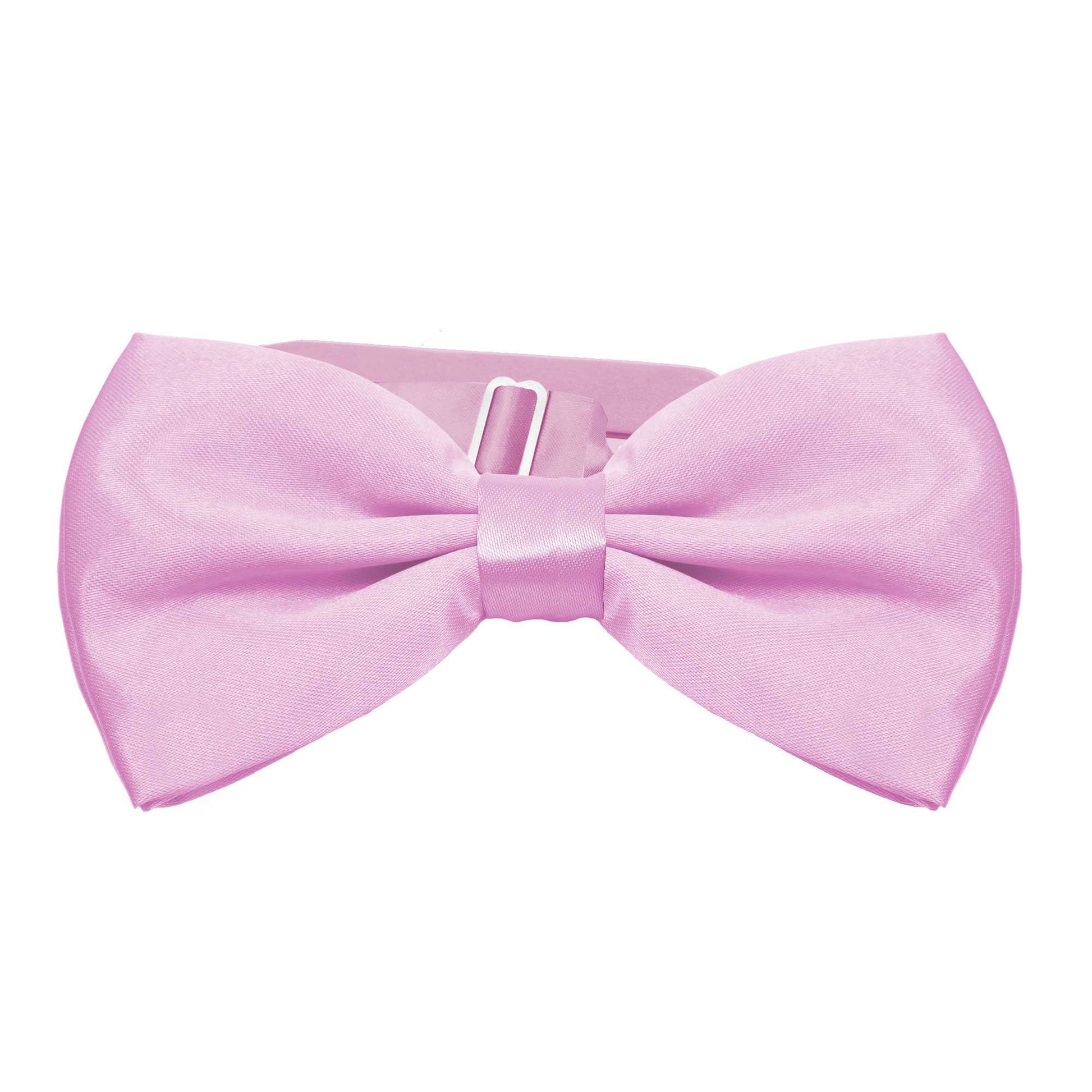 Pajarita Elegante para Hombre de color Rosa Claro Diseño Unicolor con Cierre de Gancho Clip Ajustable, 12cm x 6cm, Celebraciones, Fiestas, Trabajo, Bodas y Eventos