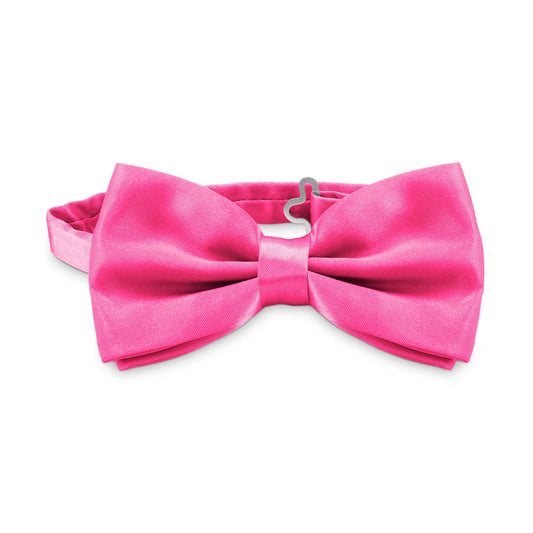 Pajarita Elegante para Hombre de color Fucsia Diseño Unicolor con Cierre de Gancho Clip Ajustable, 12cm x 6cm, Celebraciones, Fiestas, Trabajo, Bodas y Eventos