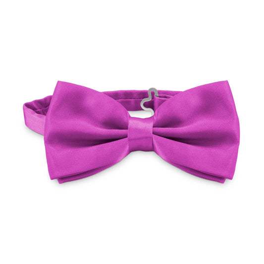 Pajarita Elegante para Hombre de color Rosa Oscuro Diseño Unicolor con Cierre de Gancho Clip Ajustable, 12cm x 6cm, Celebraciones, Fiestas, Trabajo, Bodas y Eventos