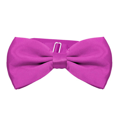 Pajarita Elegante para Hombre de color Rosa Oscuro Diseño Unicolor con Cierre de Gancho Clip Ajustable, 12cm x 6cm, Celebraciones, Fiestas, Trabajo, Bodas y Eventos