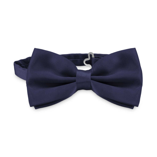 Pajarita Elegante para Hombre de color Azul Oxford Diseño Unicolor con Cierre de Gancho Clip Ajustable, 12cm x 6cm, Celebraciones, Fiestas, Trabajo, Bodas y Eventos