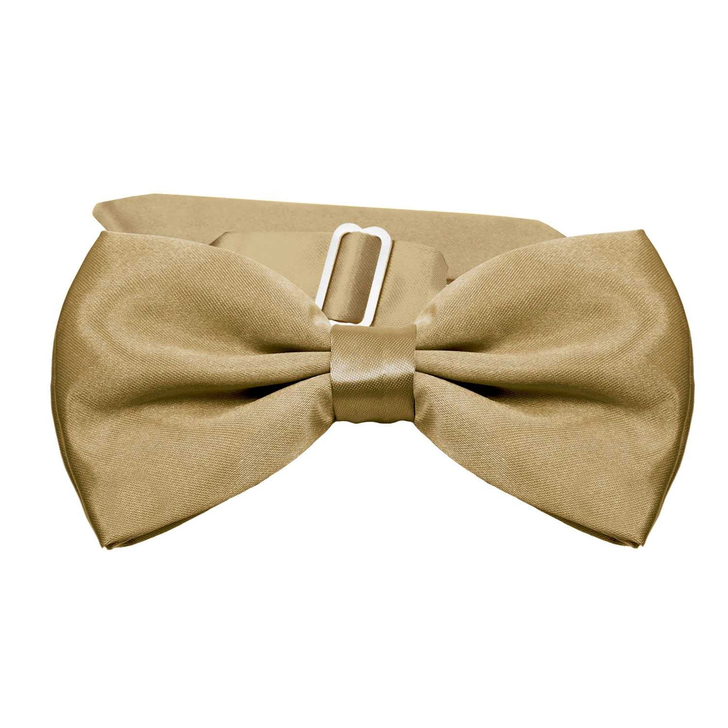 Pajarita Elegante para Hombre de color Beige Diseño Unicolor con Cierre de Gancho Clip Ajustable, 12cm x 6cm, Celebraciones, Fiestas, Trabajo, Bodas y Eventos