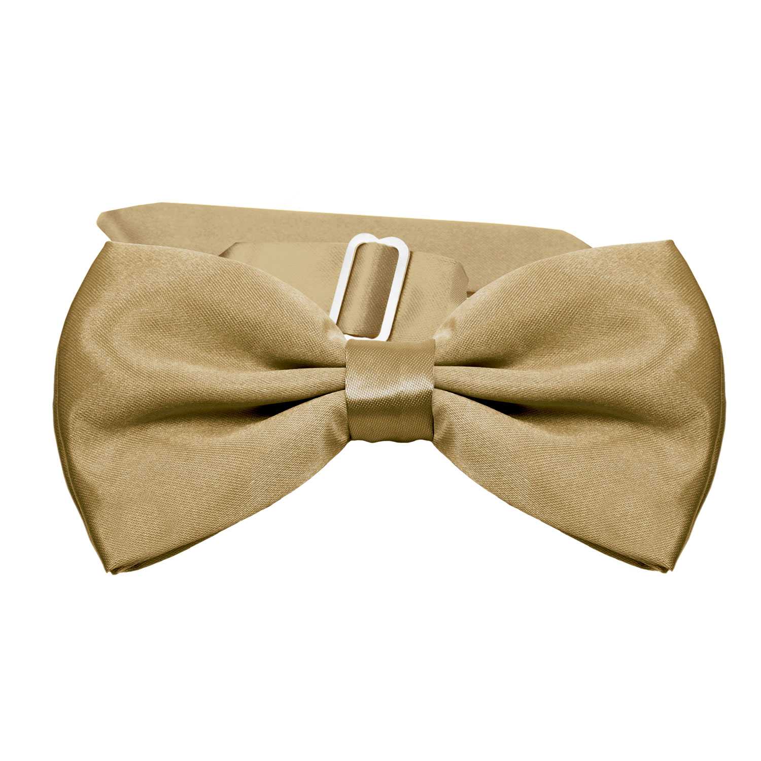 Pajarita Elegante para Hombre de color Beige Diseño Unicolor con Cierre de Gancho Clip Ajustable, 12cm x 6cm, Celebraciones, Fiestas, Trabajo, Bodas y Eventos